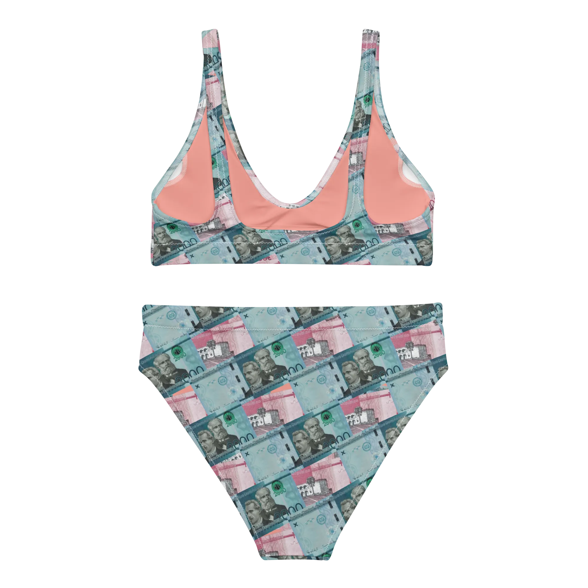 1000 y 2000 Dominican Pesos High-Waisted Two Piece Bikini Set Swimsuit