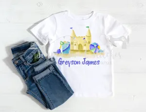 1408 - BOY SAND CASTLE - HEAT PRESS CHILD SHIRT