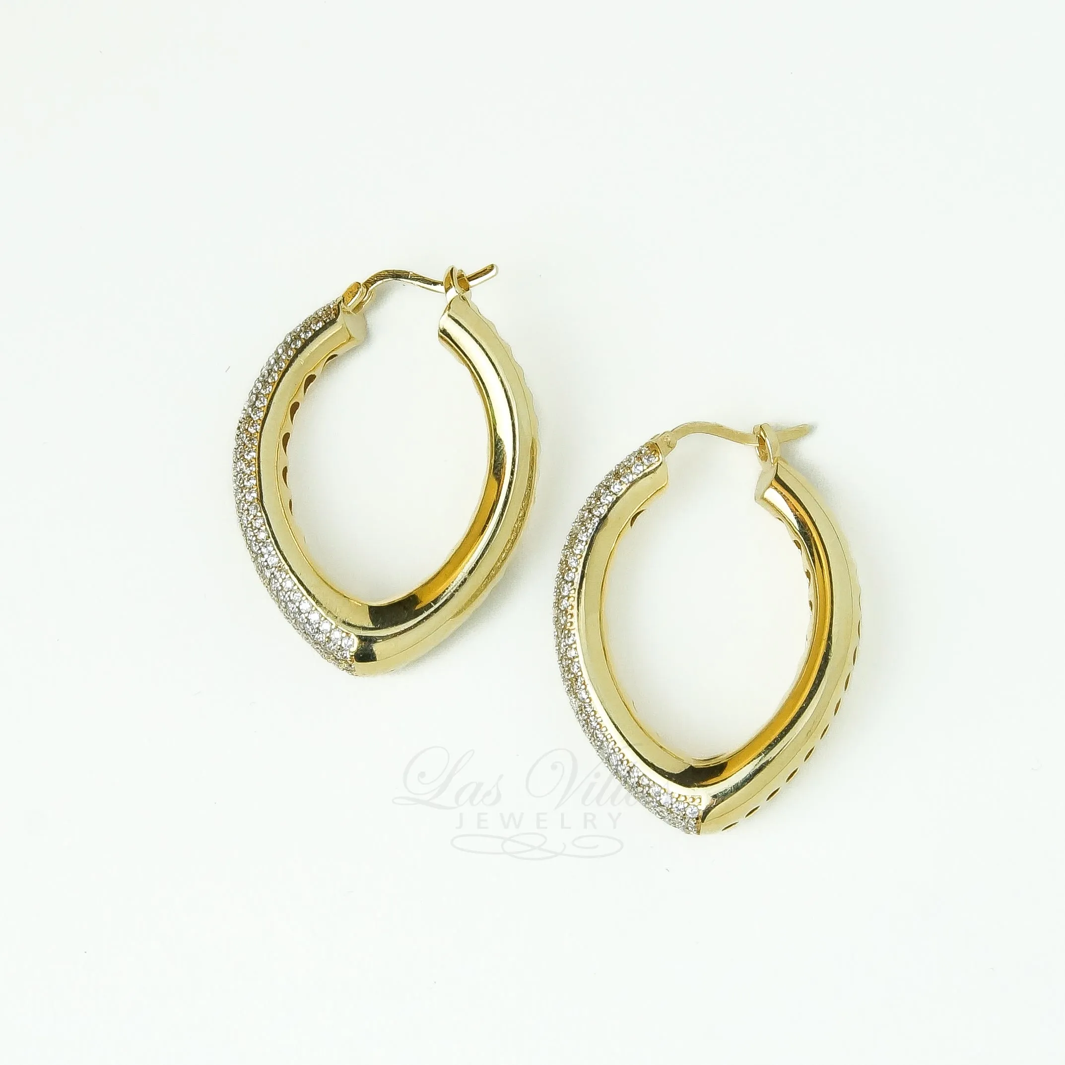 14K Stylish tube Hoop earrings