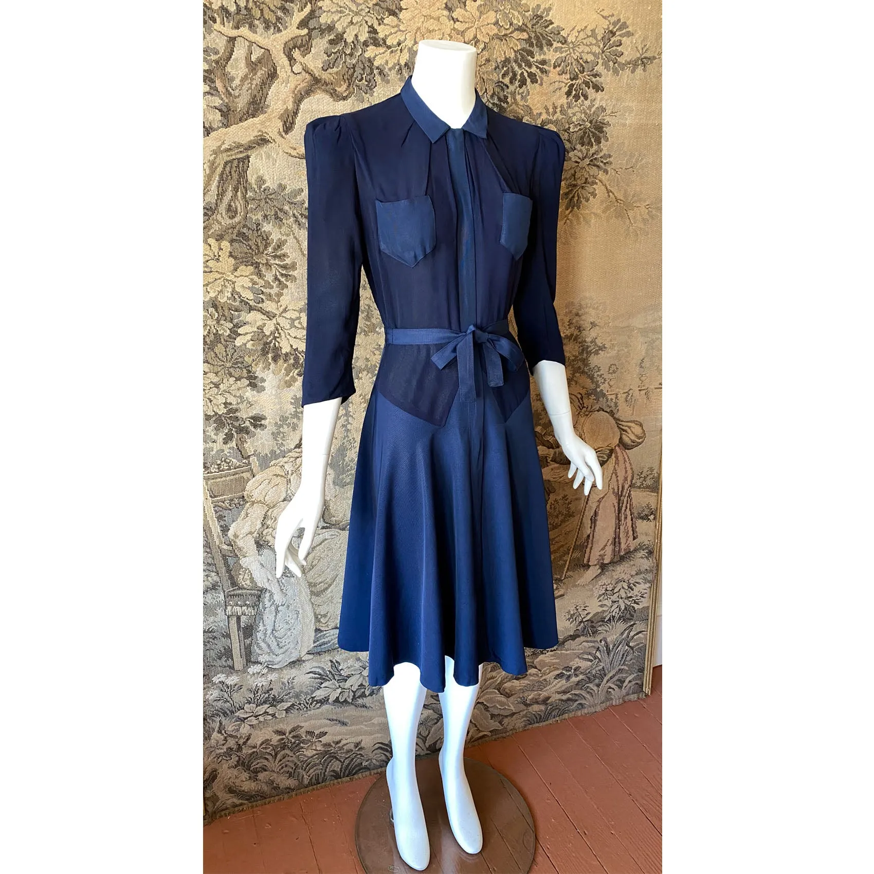 1940s Navy Day Dress