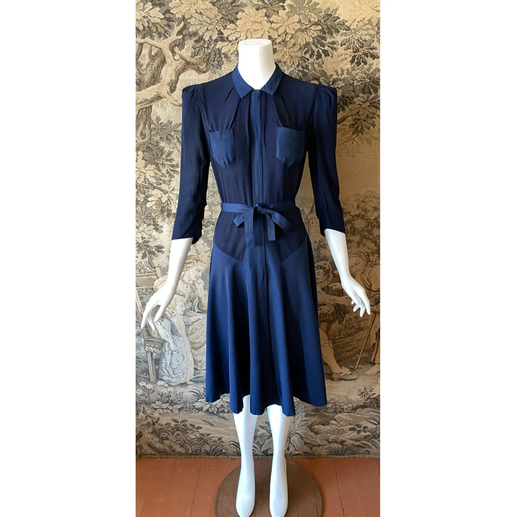 1940s Navy Day Dress