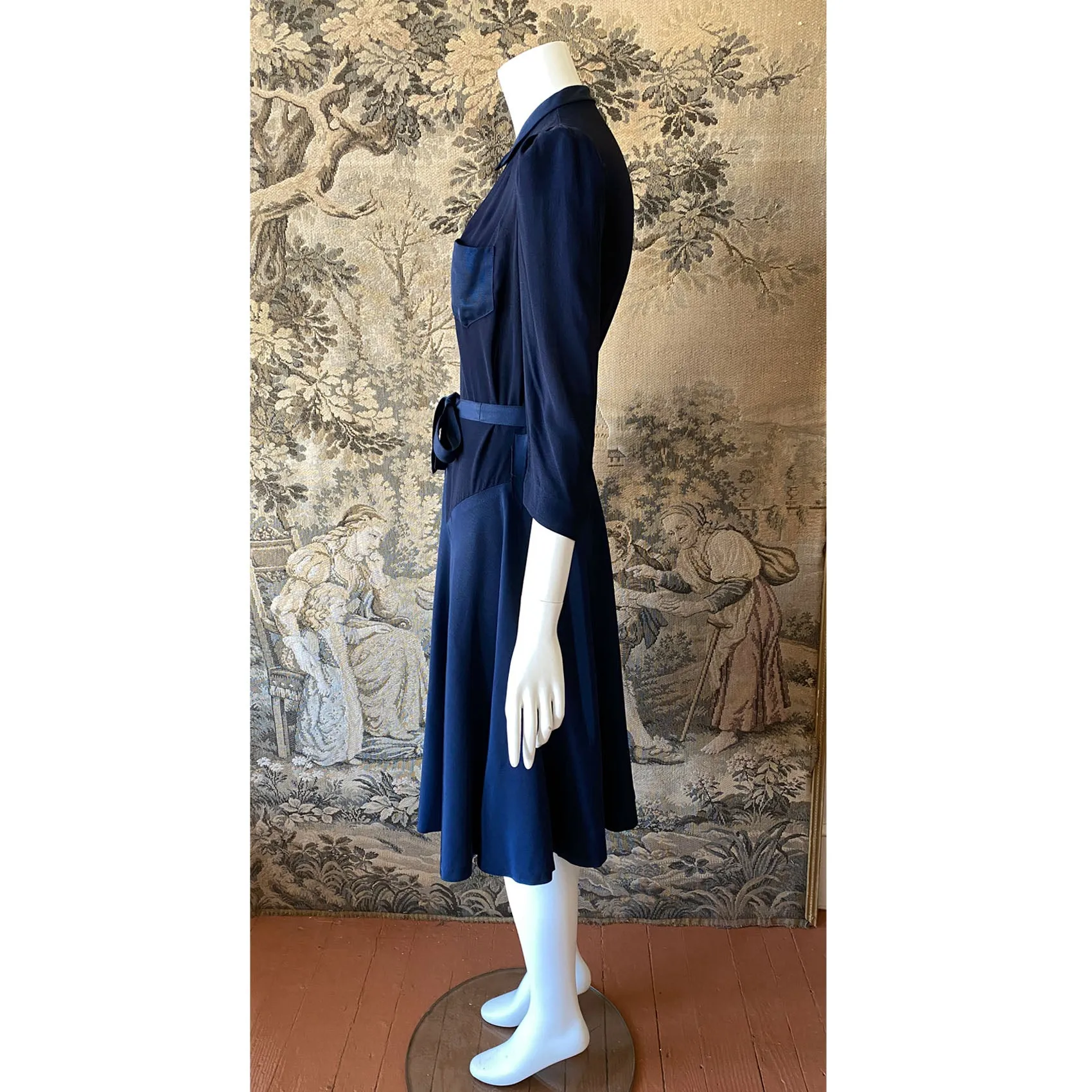 1940s Navy Day Dress
