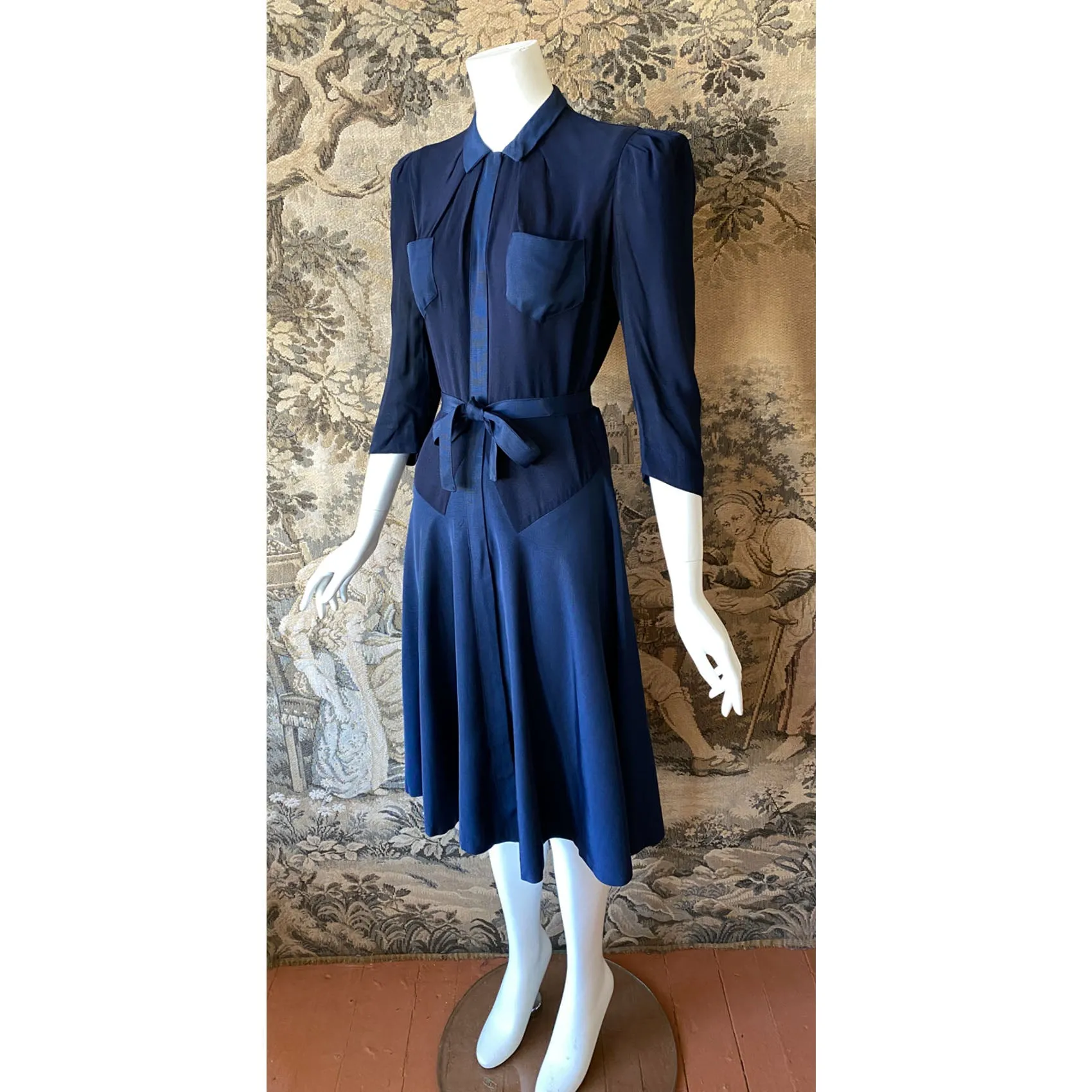 1940s Navy Day Dress
