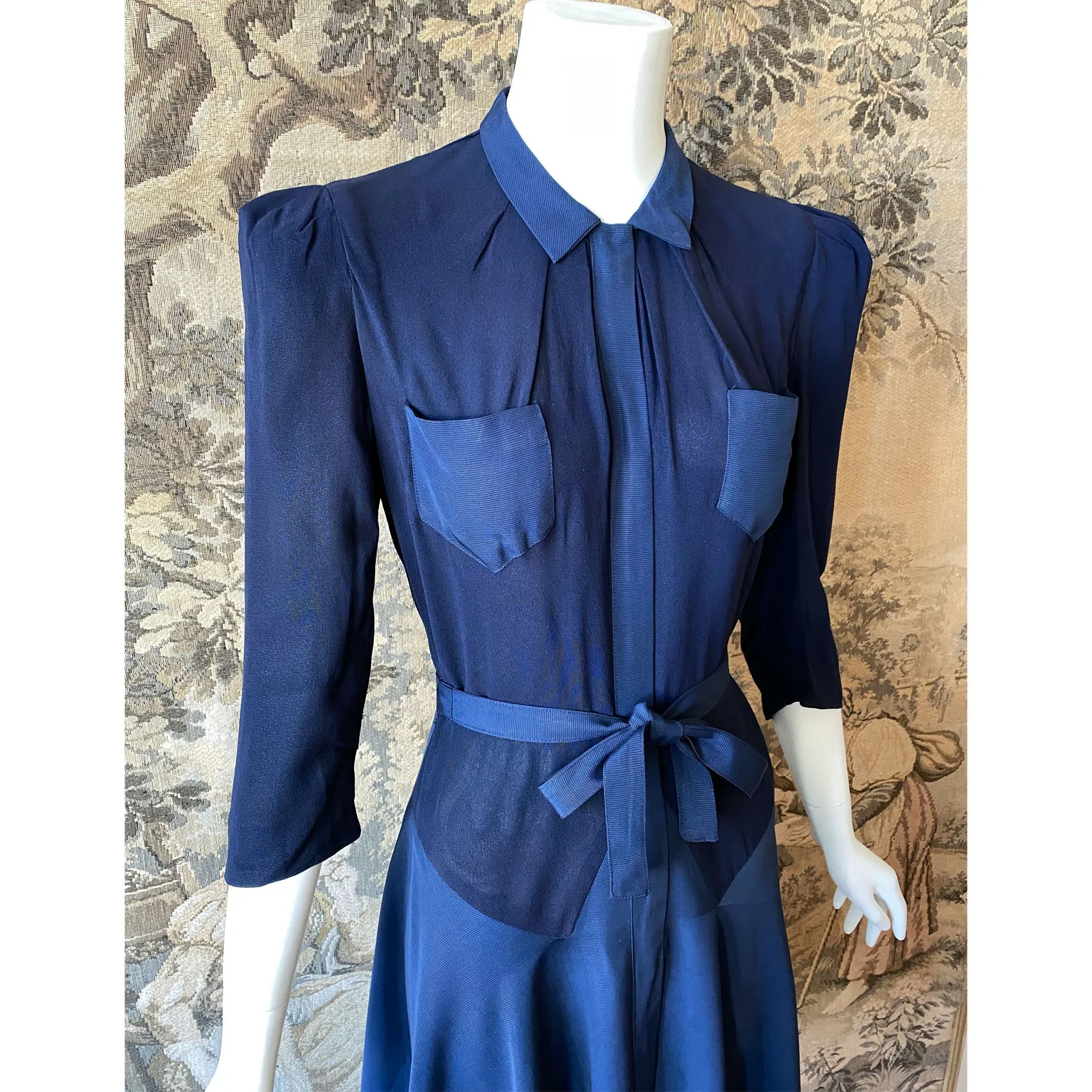 1940s Navy Day Dress
