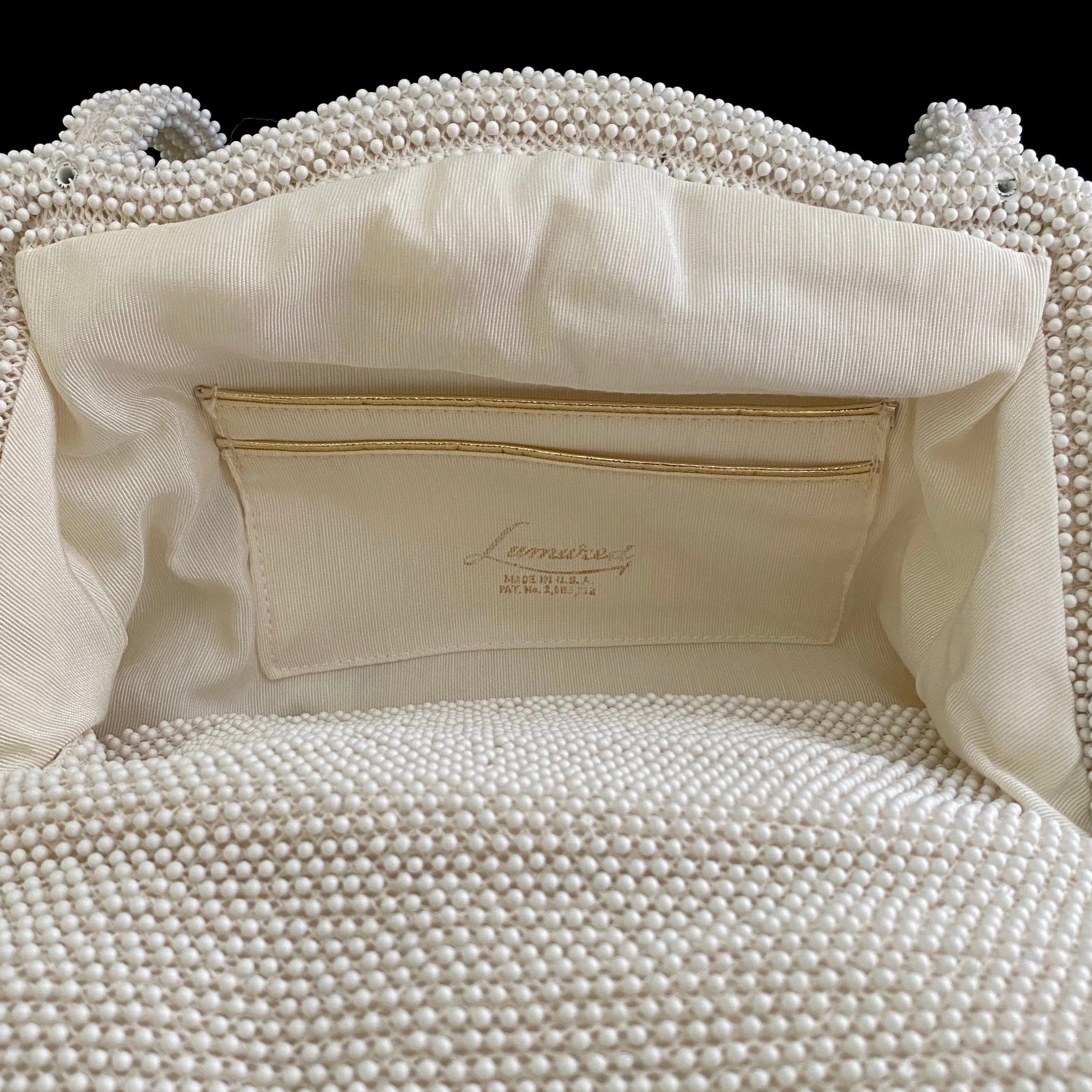 1950s Lumured Beaded Handbag