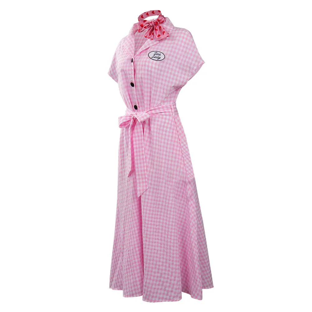 1970 Pink Lady Cosplay Costume Dress Outfits Halloween Carnival Suit