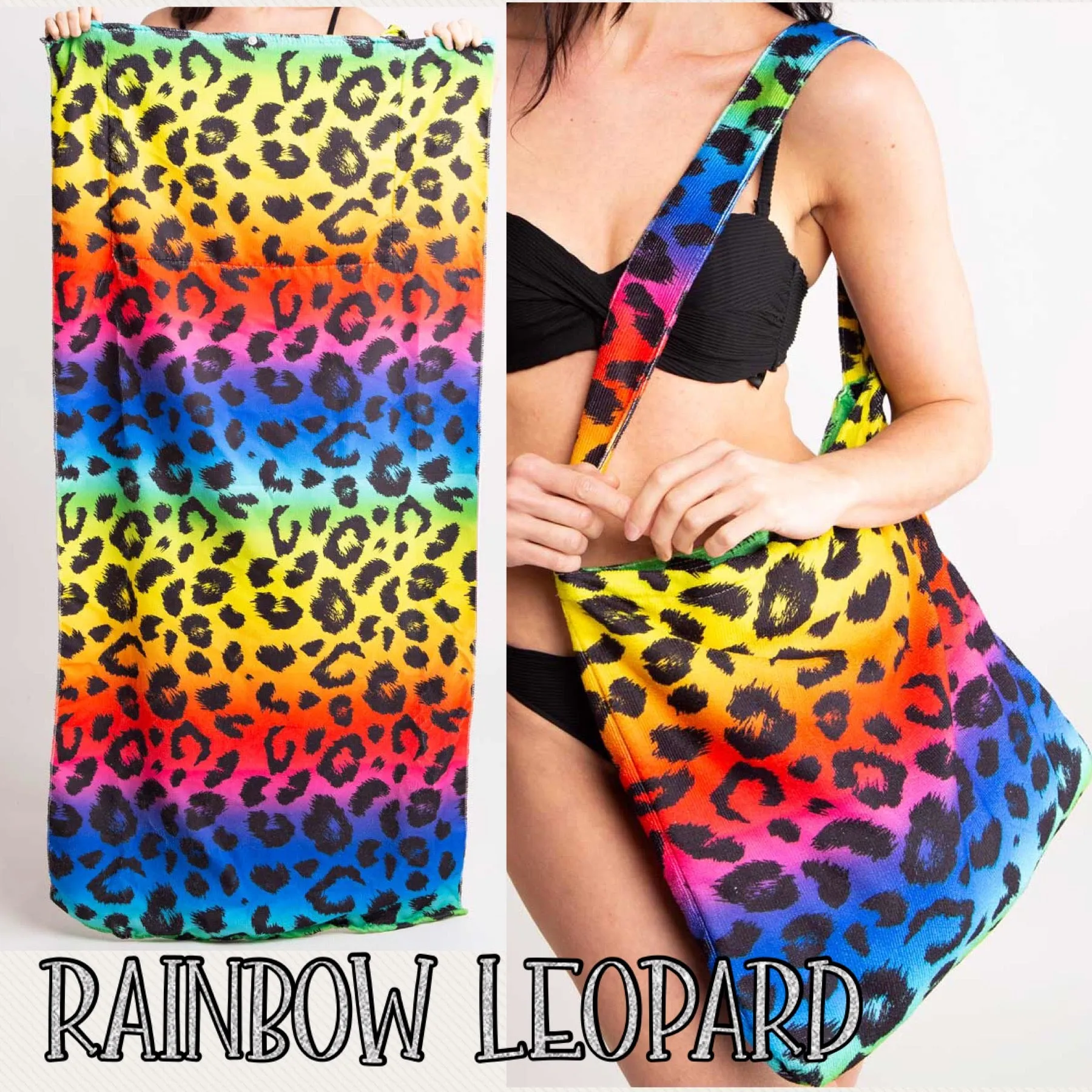 2-IN-1 BEACH TOWEL & SHOULDER TOTE