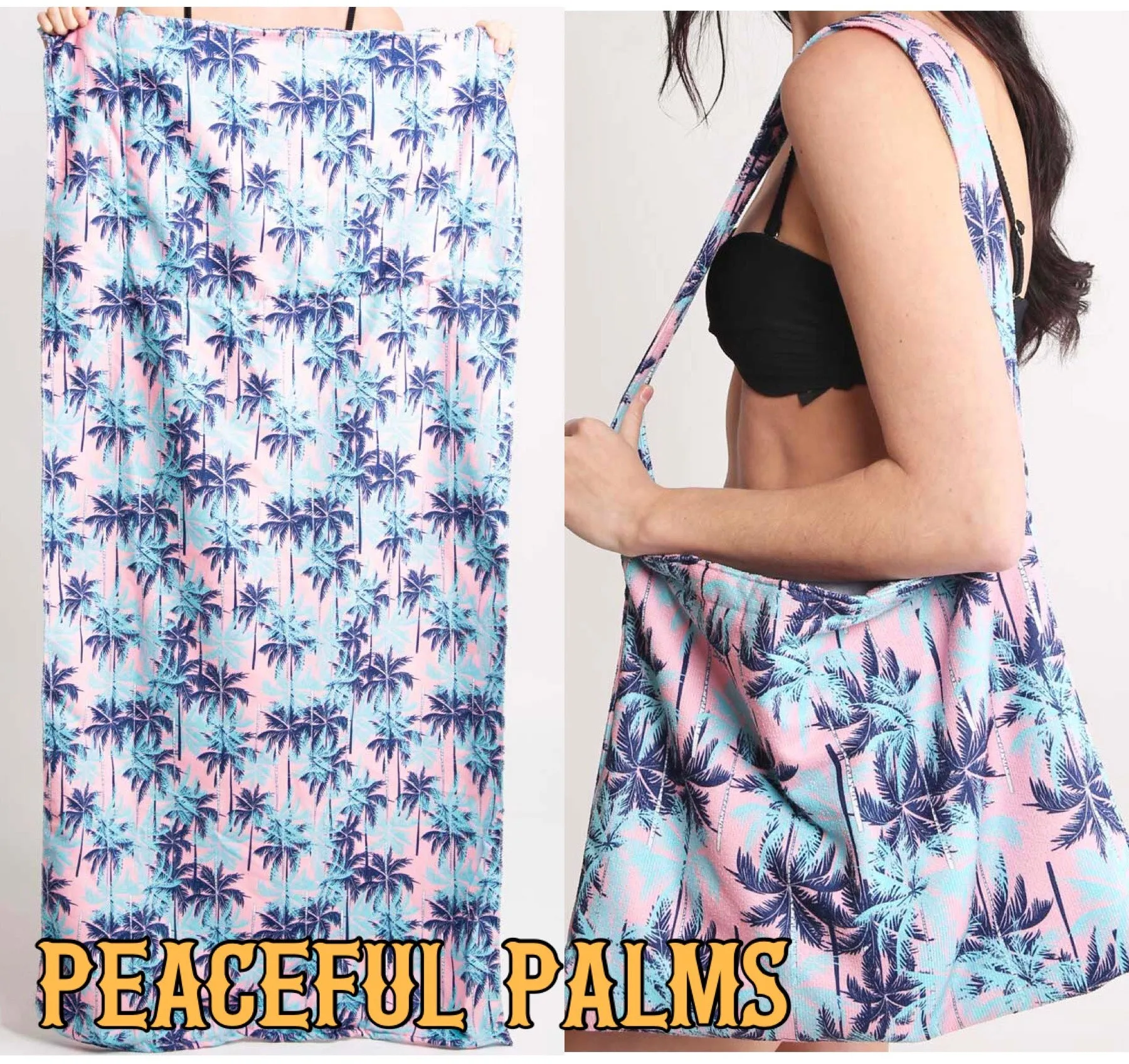 2-IN-1 BEACH TOWEL & SHOULDER TOTE