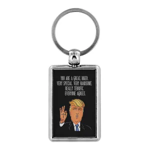 2 Trump Handsome Biker Keychains