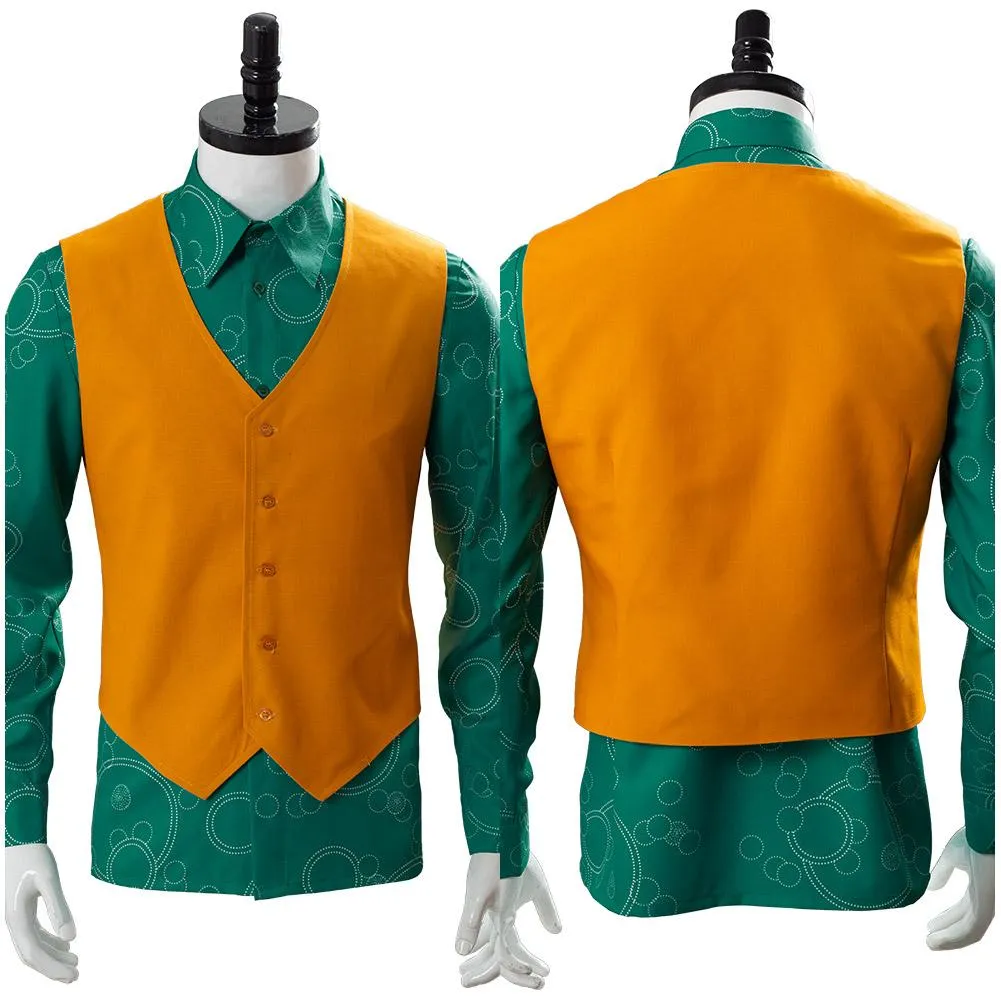 2019 Joker Joaquin Phoenix Arthur Fleck Shirt With Vest Cosplay Costume