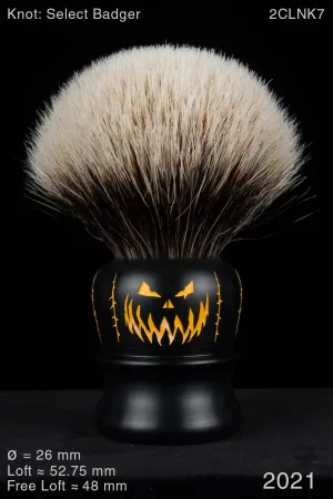 2021 Satin Ebony Dark Holler Jack 26 mm with a 2CLNK7 Select Badger Knot