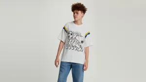 23895-0003 Levi's Premium SS Football Tee Gooaal Snoopy Marshmallow