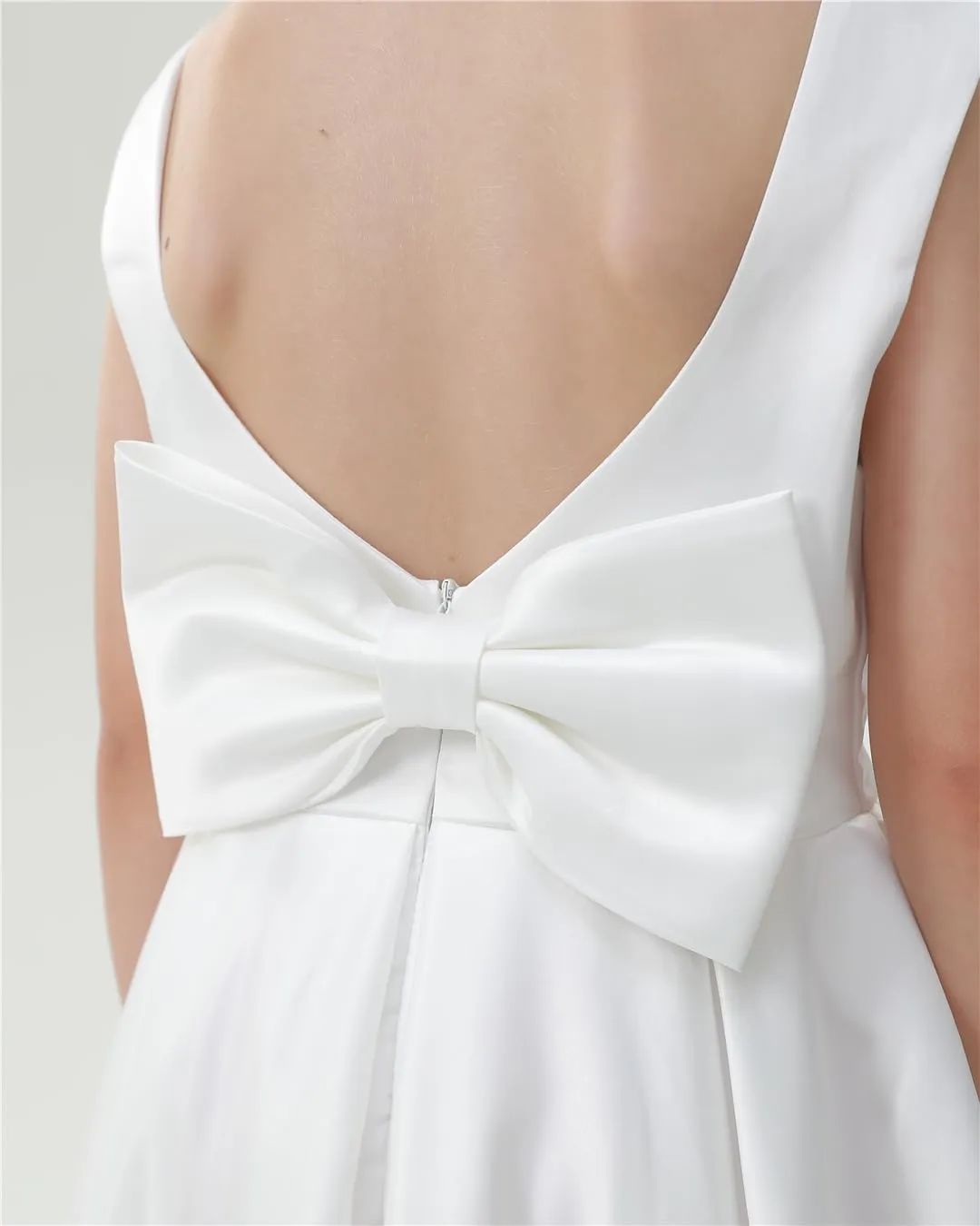 2Bunnies Girls' Satin Bow-Knot Sleeveless Maxi Dress