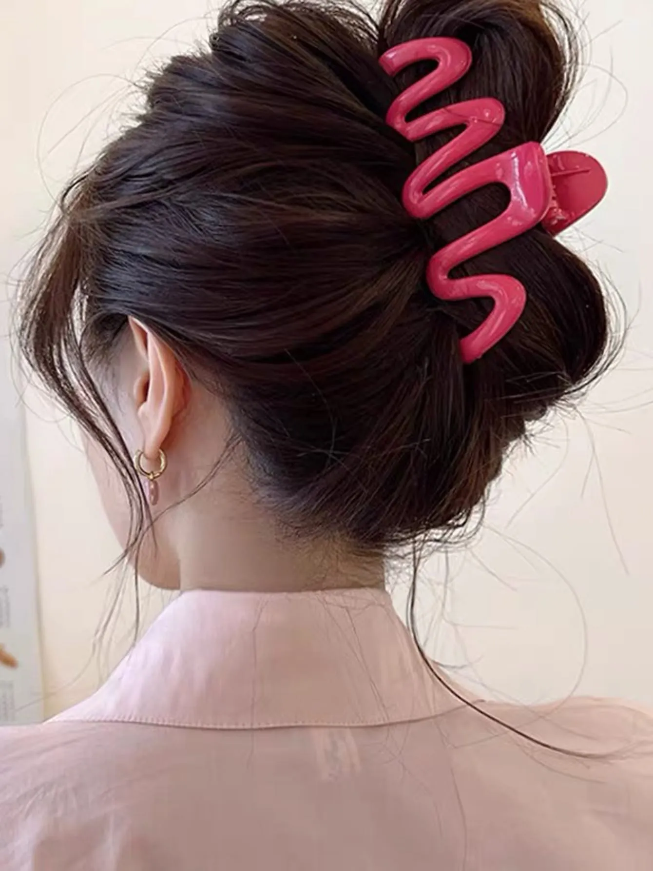 2pcs Wave-shaped High-end Hair Claw Clips