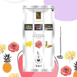 3-in-1 Premium Agarbatti / Incense Sticks In Resealable Pack