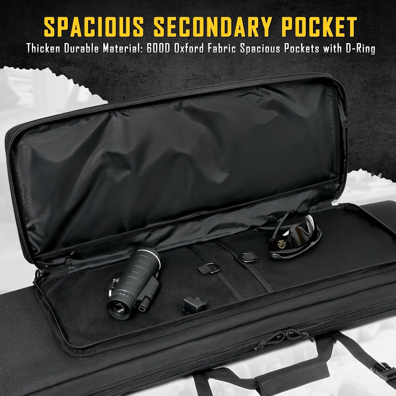 32/36/42/48/52 Inch Double Rifle Case, Shooting Range Tactical Rifle Backpack
