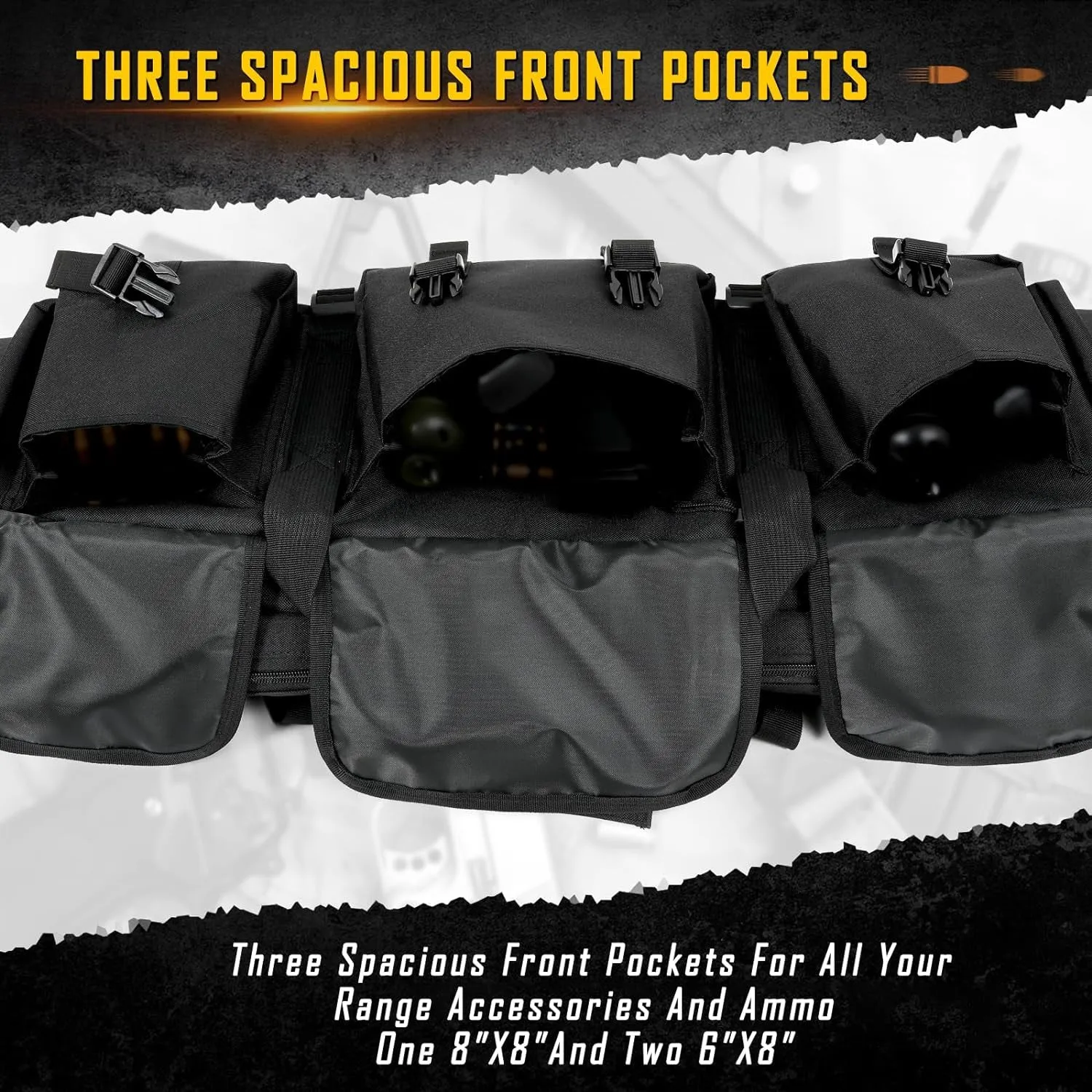 32/36/42/48/52 Inch Double Rifle Case, Shooting Range Tactical Rifle Backpack