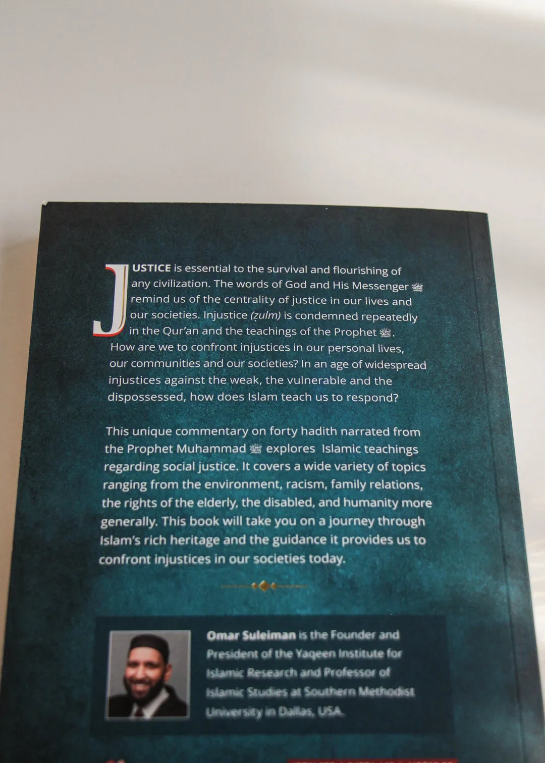 40 On Justice: The Prophetic Voice on Social Reform by Omar Suleiman