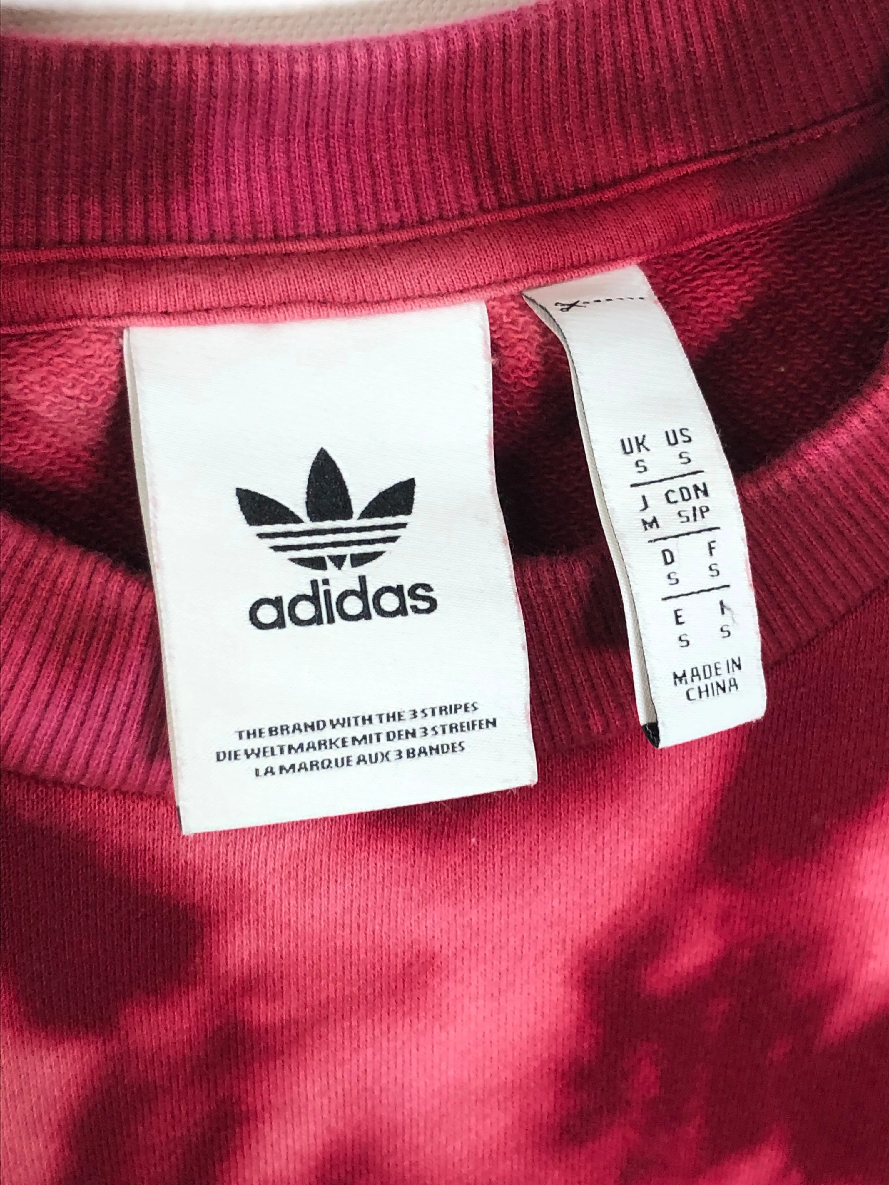 Adidas "Maroon Meltdown" Dyed Crewneck (S)