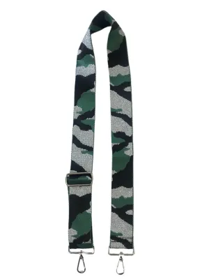 Ah-dorned Bag Strap -  SIlver/Green Camo