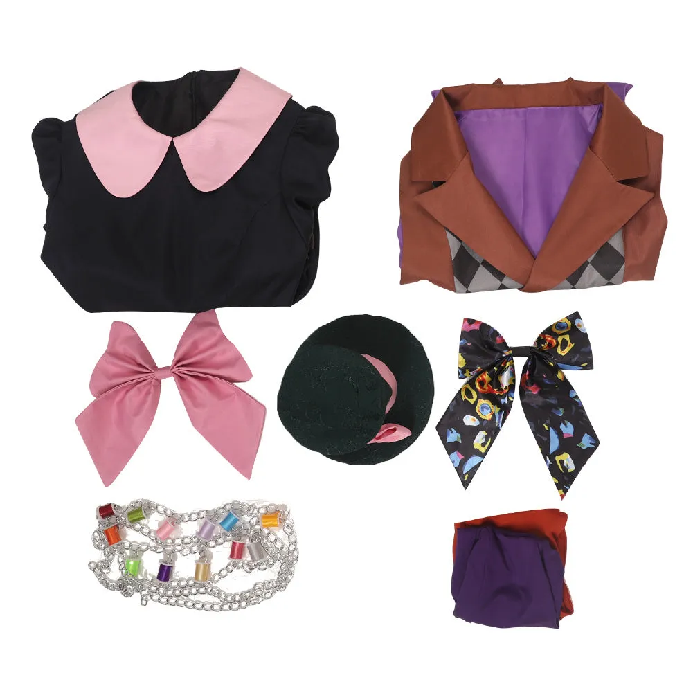 Alice in Wonderland Mad Hatter Tarrant Hightopp Cosplay Costume Women Dress Outfits Halloween Carnival