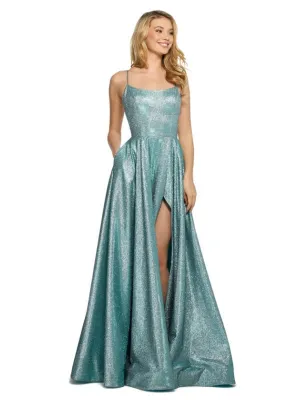 Amazing Customize Evening Dress A-Line Polyester Sweep Criss-Cross Formal Party Dresses Backless Polyester Pageant Dress