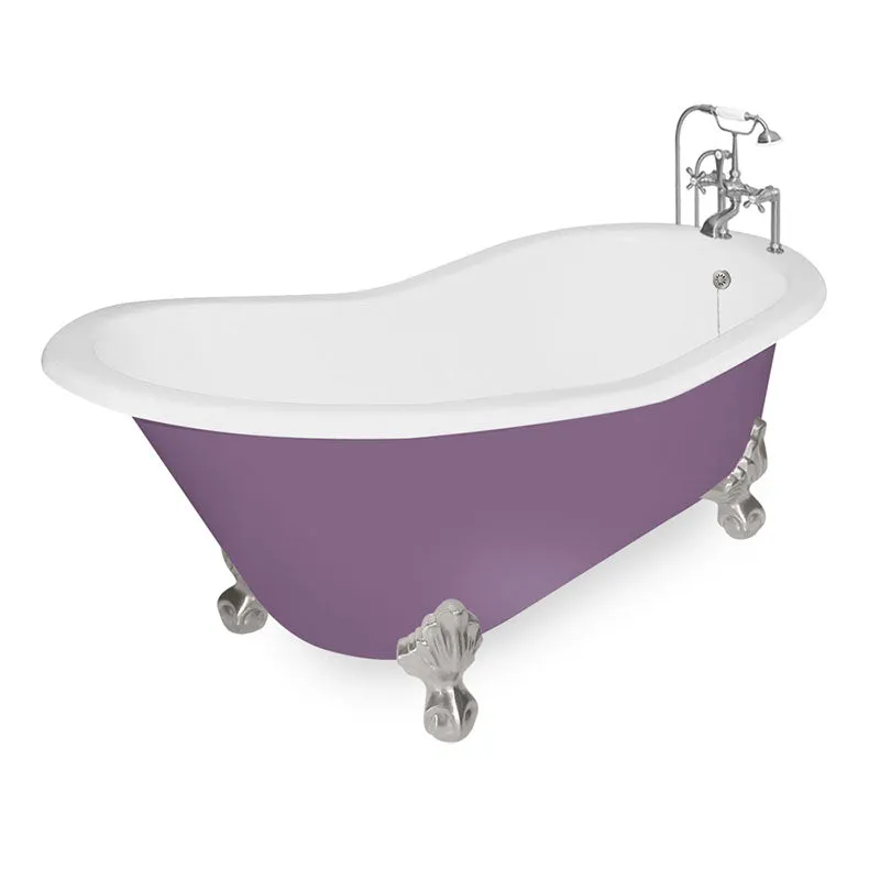 American Bath Factory Wintess 61" Splash of Color Cast Iron Package