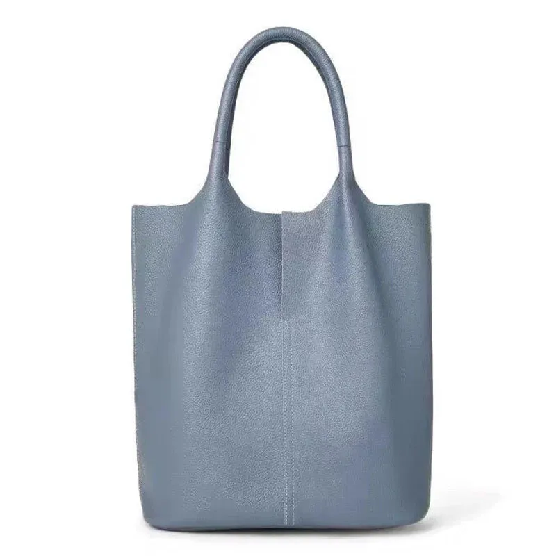AMI - Large Leather Tote Bag