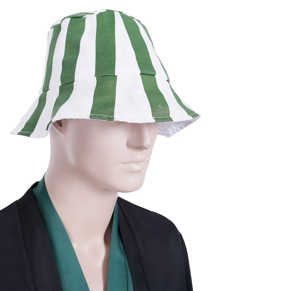 Anime Bleach Coat Pants Hat Outfit Urahara Kisuke Halloween Carnival Suit Cosplay Costume