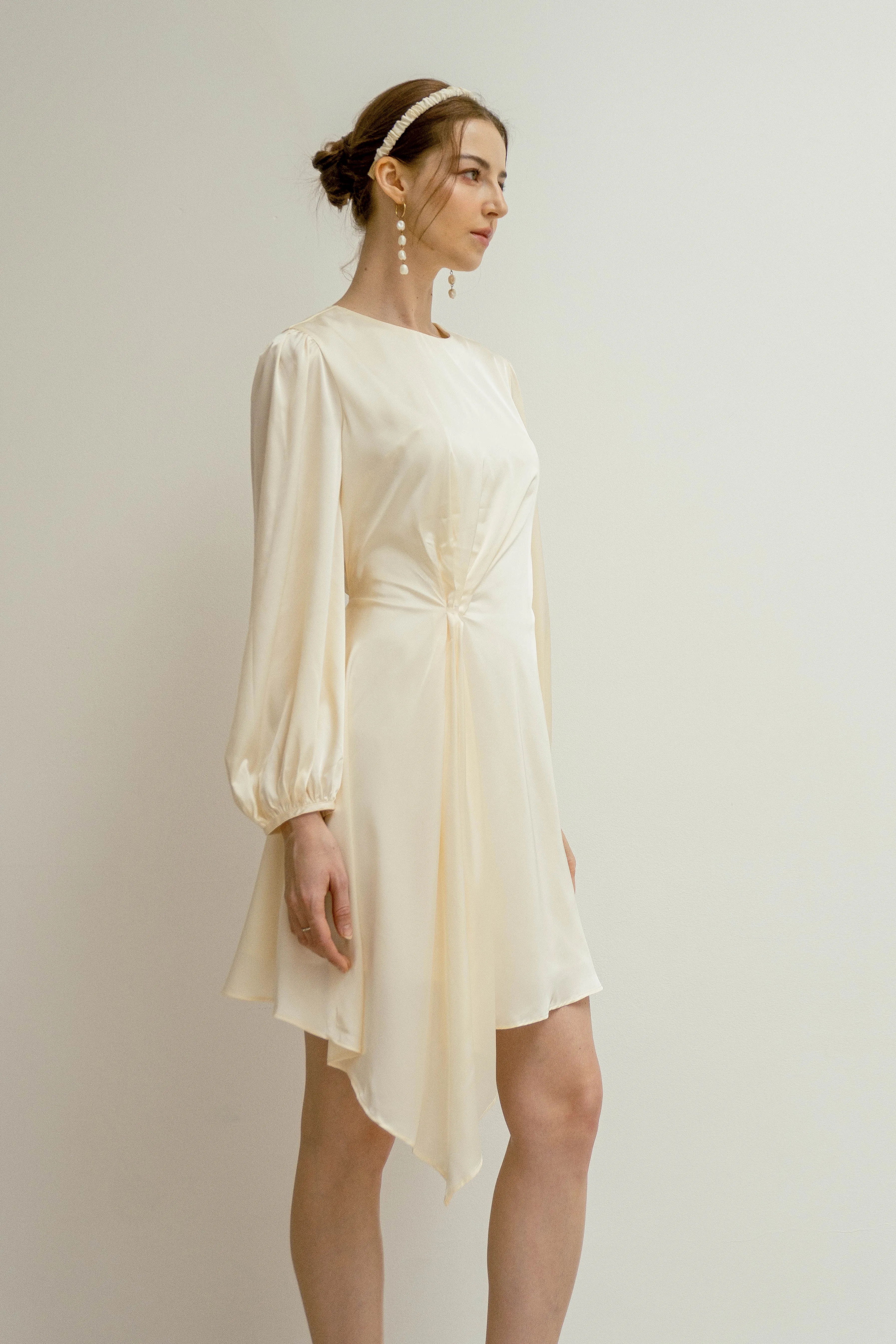 Ann Long Sleeves Mini Dress