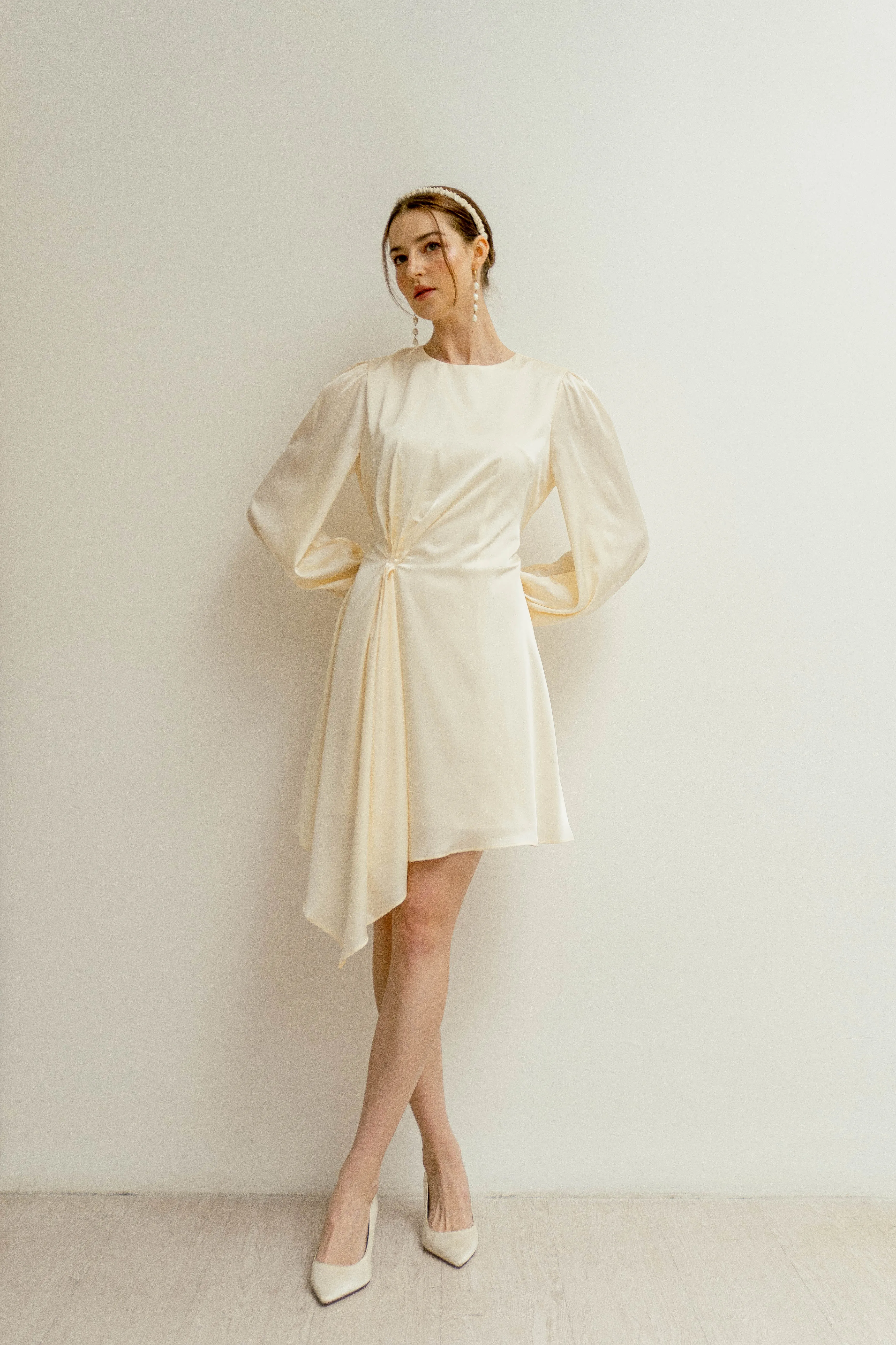 Ann Long Sleeves Mini Dress