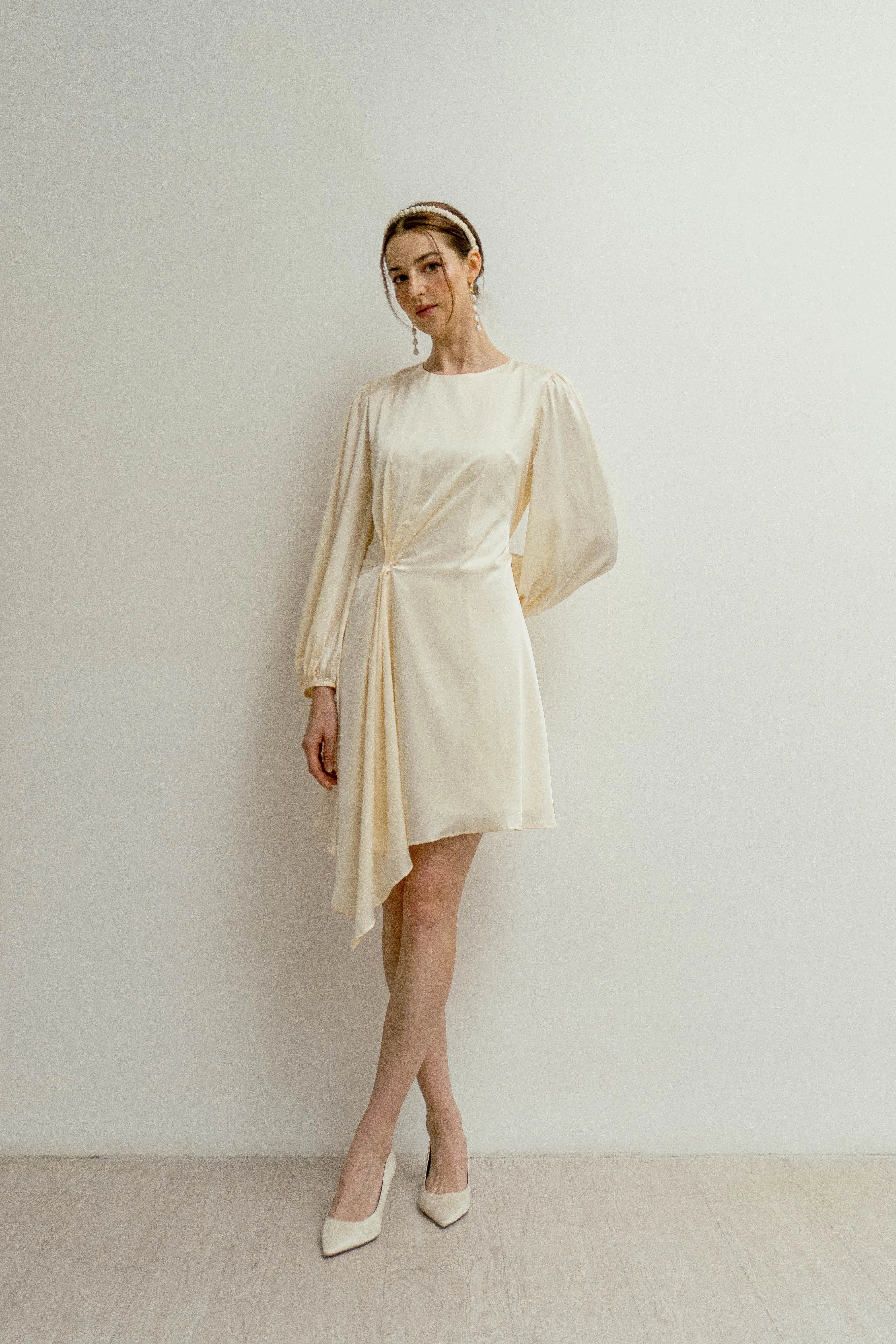 Ann Long Sleeves Mini Dress