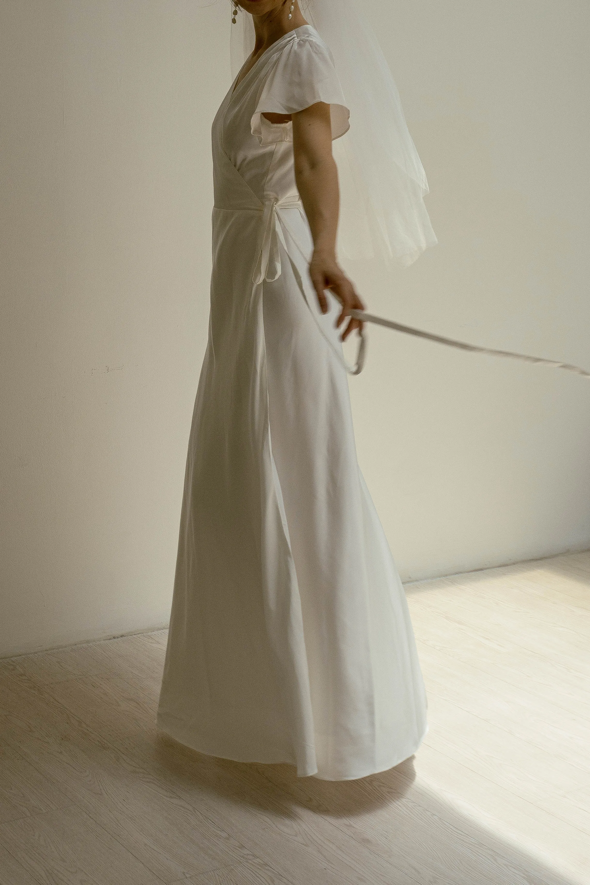 April Floor Length Wrap Dress