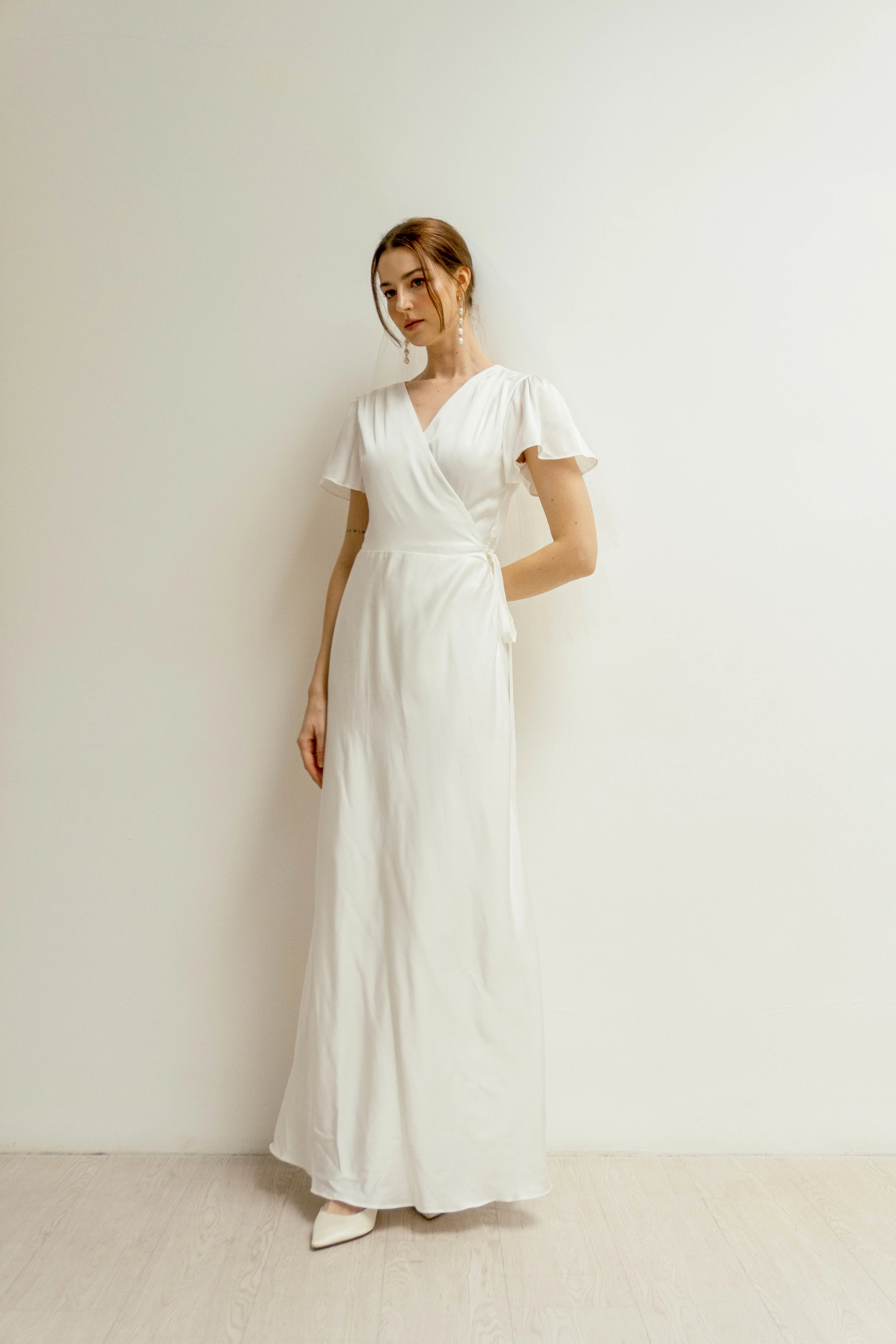 April Floor Length Wrap Dress