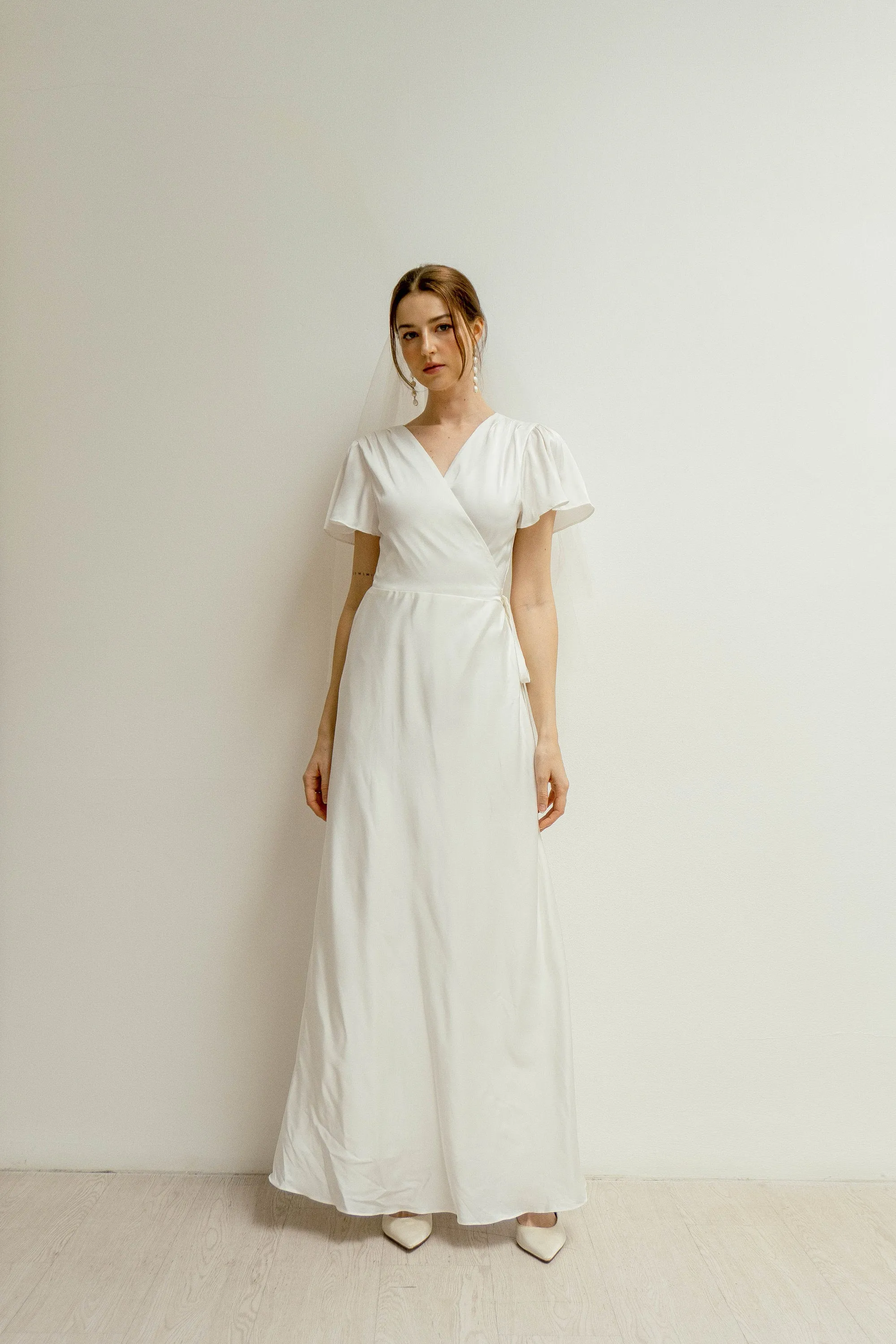 April Floor Length Wrap Dress
