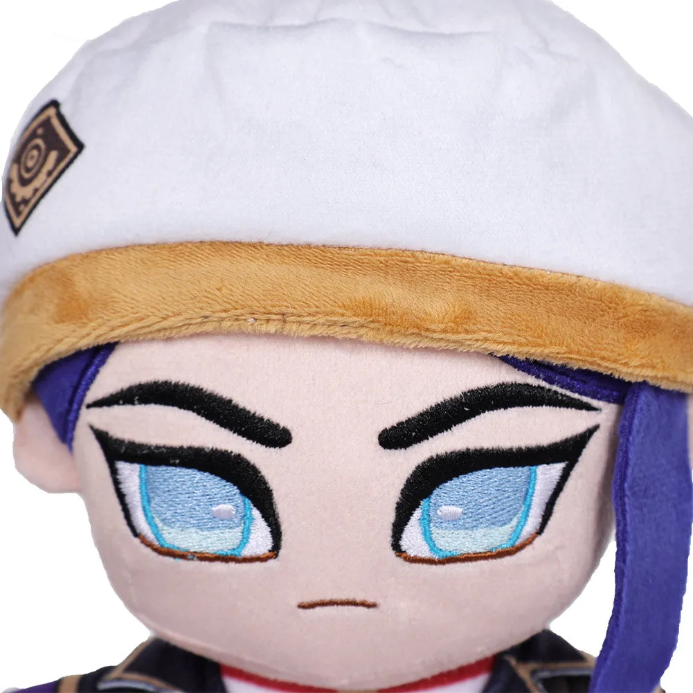 Arcane League of Legends Season 2 Caitlyn Kiramman Cosplay Plush Toys Unisex White Purple Cartoon Soft Stuffed Dolls Mascot Birthday Xmas Gift