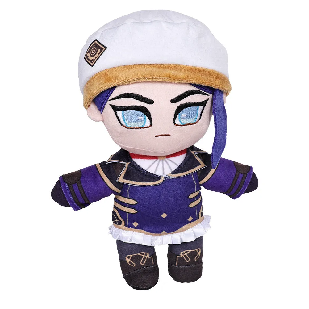 Arcane League of Legends Season 2 Caitlyn Kiramman Cosplay Plush Toys Unisex White Purple Cartoon Soft Stuffed Dolls Mascot Birthday Xmas Gift