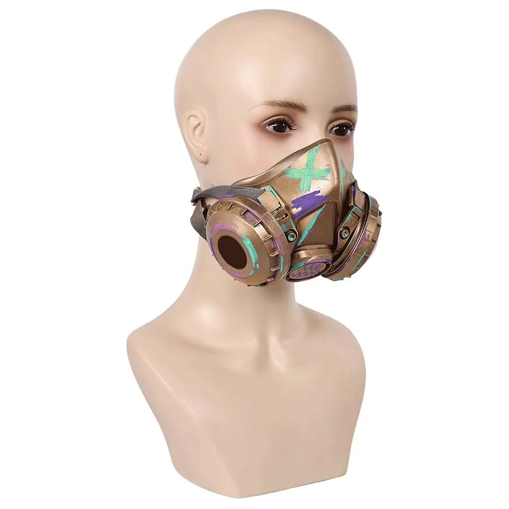 Arcane League of Legends Season 2 Jinx Mask Unisex Brown Mask Halloween Carnival Accessories