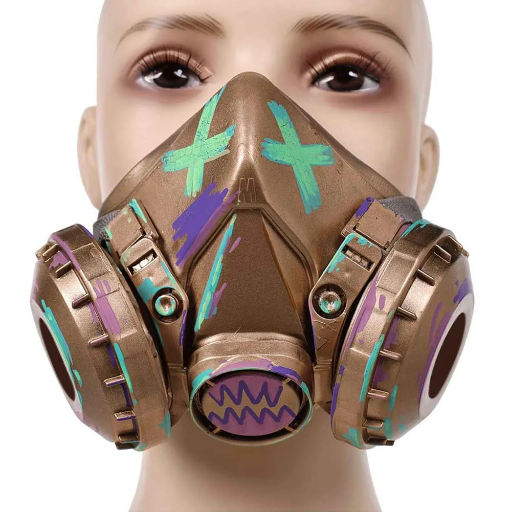 Arcane League of Legends Season 2 Jinx Mask Unisex Brown Mask Halloween Carnival Accessories