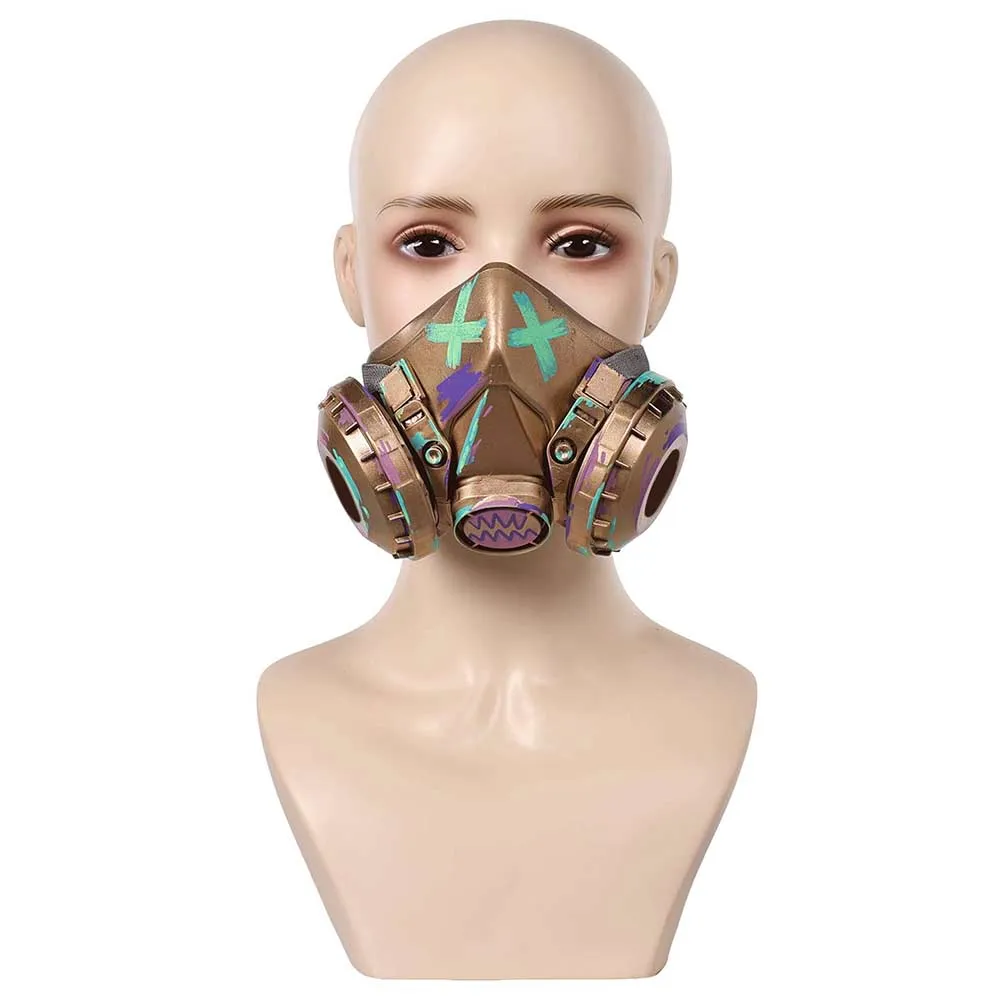 Arcane League of Legends Season 2 Jinx Mask Unisex Brown Mask Halloween Carnival Accessories