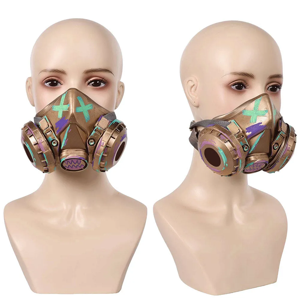 Arcane League of Legends Season 2 Jinx Mask Unisex Brown Mask Halloween Carnival Accessories