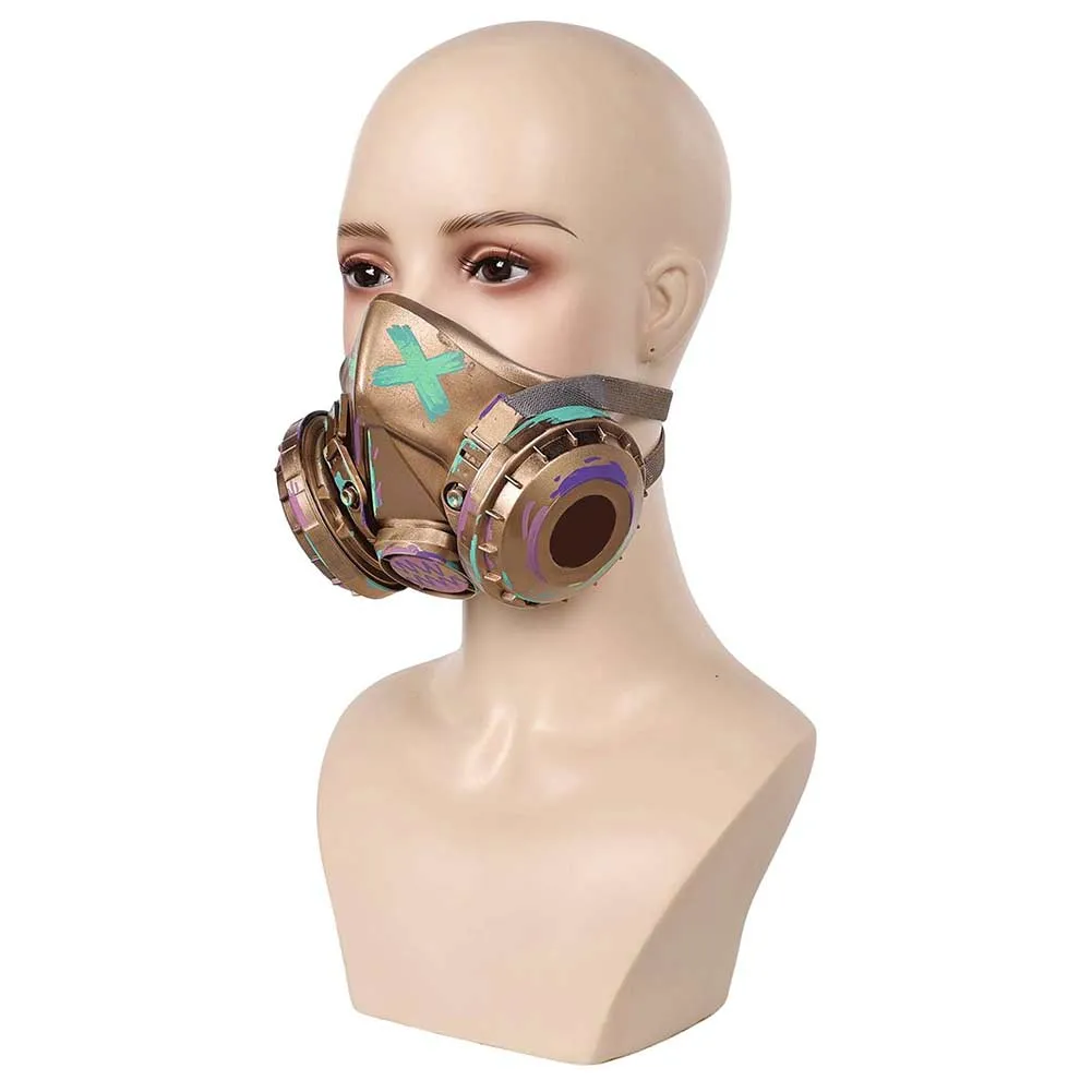 Arcane League of Legends Season 2 Jinx Mask Unisex Brown Mask Halloween Carnival Accessories