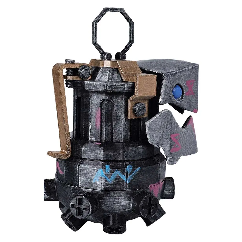 Arcane League of Legends Season 2 Jinx Money Storage Antitank Grenade Grey Prop Halloween Carnival Accessories