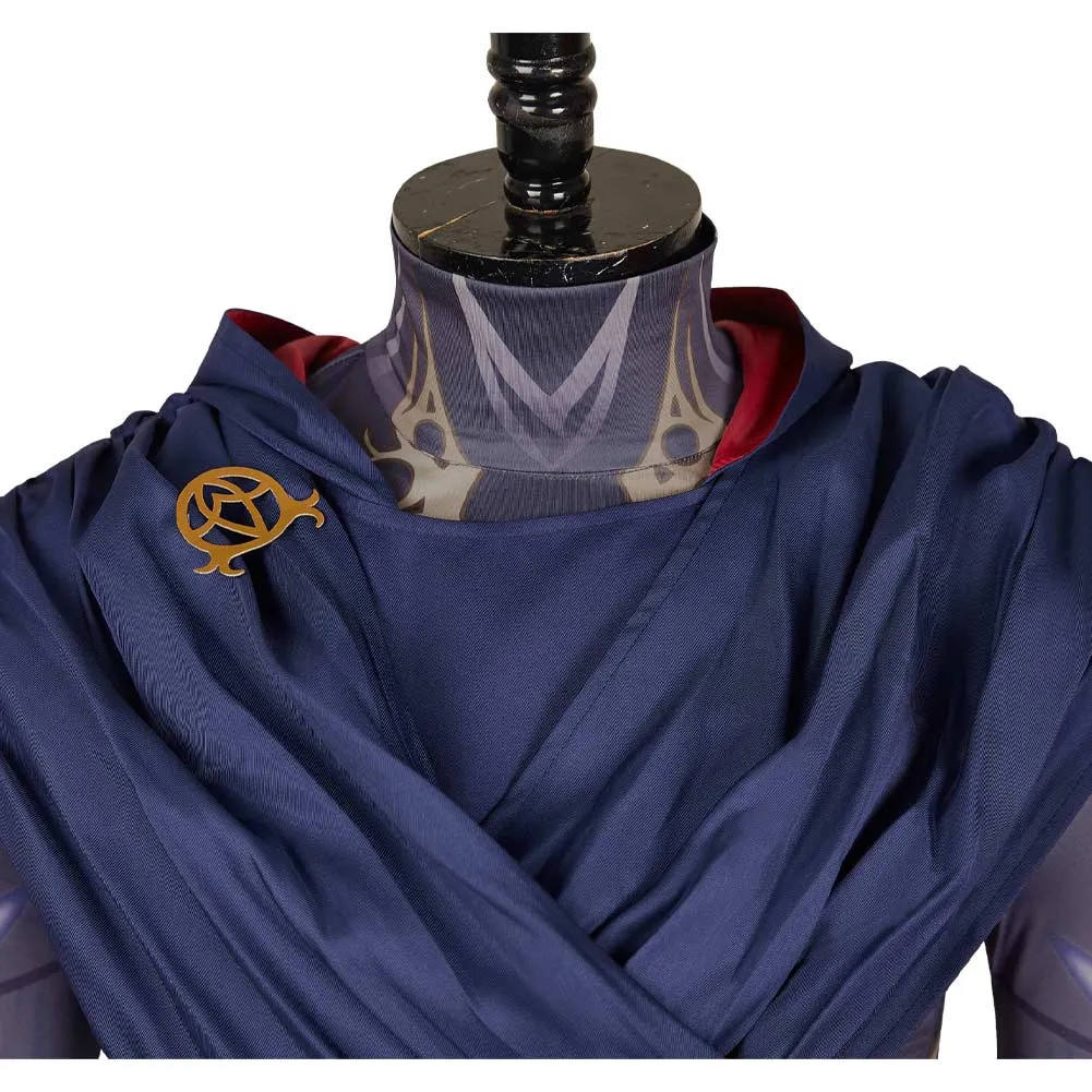 Arcane League of Legends Season 2 Viktor Cosplay Costume Man Dark Blue Outfits Halloween Carnival Suit