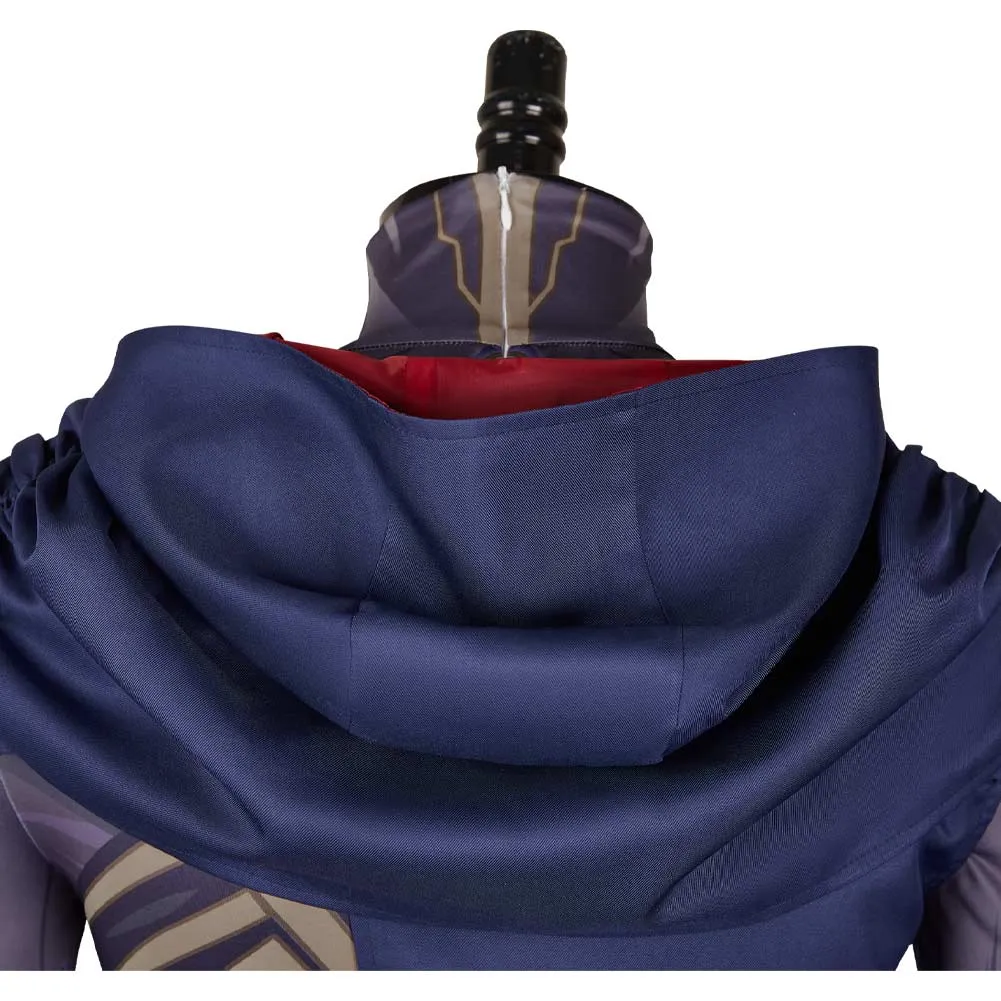 Arcane League of Legends Season 2 Viktor Cosplay Costume Man Dark Blue Outfits Halloween Carnival Suit