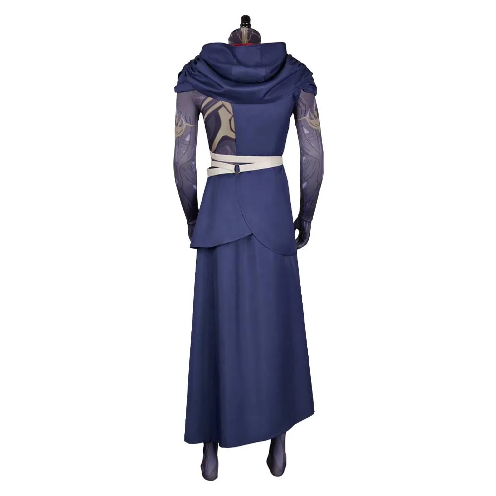 Arcane League of Legends Season 2 Viktor Cosplay Costume Man Dark Blue Outfits Halloween Carnival Suit