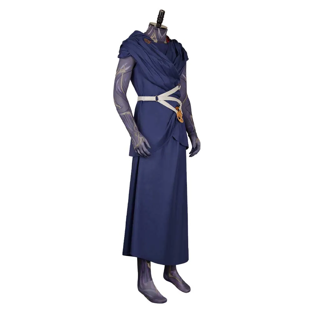 Arcane League of Legends Season 2 Viktor Cosplay Costume Man Dark Blue Outfits Halloween Carnival Suit
