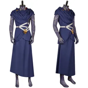 Arcane League of Legends Season 2 Viktor Cosplay Costume Man Dark Blue Outfits Halloween Carnival Suit