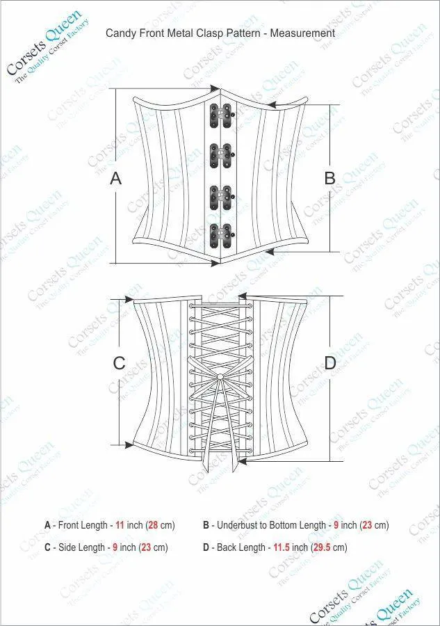 Archer Underbust Corset With D-ring