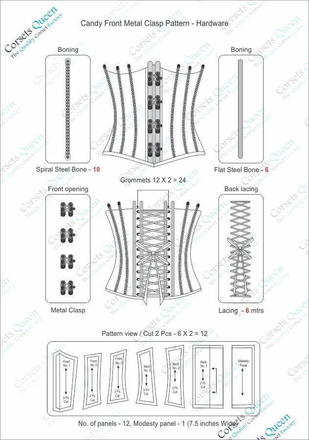 Archer Underbust Corset With D-ring